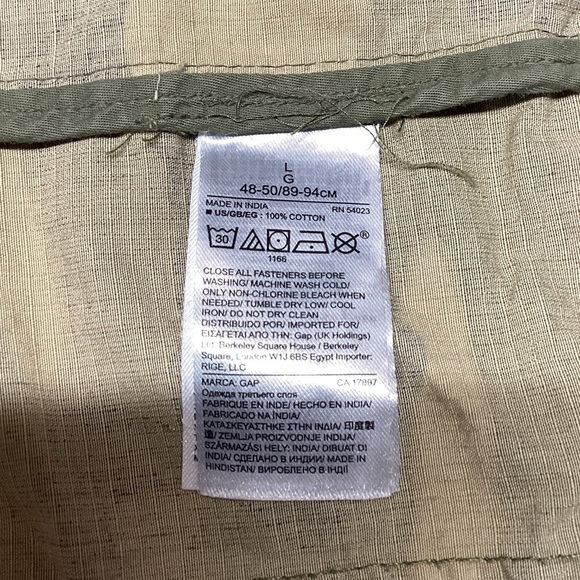 GAP Men's Green Camouflage Field Shirt Jacket Size Large - Picture 9 of 10